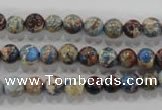 CDE812 15.5 inches 6mm round dyed sea sediment jasper beads wholesale