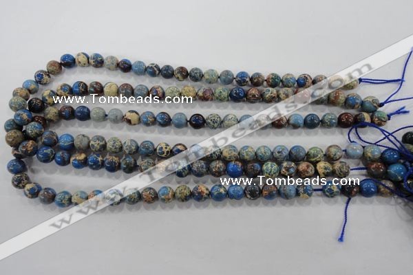 CDE813 15.5 inches 8mm round dyed sea sediment jasper beads wholesale