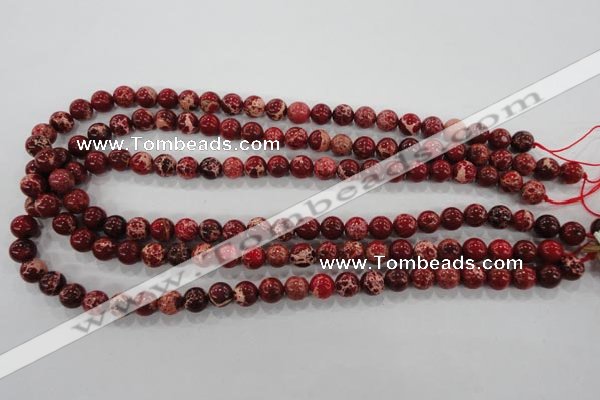 CDE822 15.5 inches 8mm round dyed sea sediment jasper beads wholesale