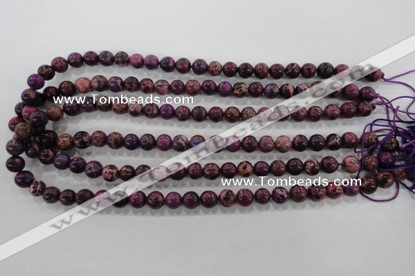 CDE832 15.5 inches 8mm round dyed sea sediment jasper beads wholesale