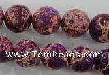 CDE835 15.5 inches 14mm round dyed sea sediment jasper beads wholesale