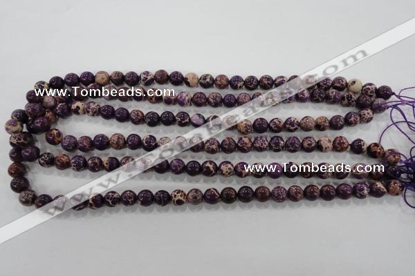 CDE842 15.5 inches 8mm round dyed sea sediment jasper beads wholesale