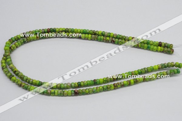 CDE86 15.5 inches 4*6mm rondelle dyed sea sediment jasper beads