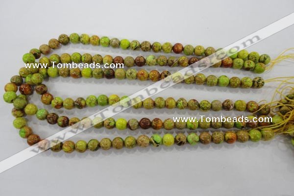 CDE863 15.5 inches 10mm round dyed sea sediment jasper beads wholesale