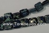 CDE901 15.5 inches 8*8mm square dyed sea sediment jasper beads