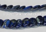 CDE911 15.5 inches 12mm flat round dyed sea sediment jasper beads