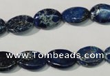 CDE913 15.5 inches 10*14mm oval dyed sea sediment jasper beads