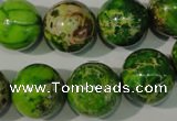 CDE923 15.5 inches 16mm round dyed sea sediment jasper beads