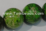 CDE925 15.5 inches 24mm round dyed sea sediment jasper beads