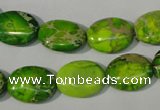 CDE940 15.5 inches 12*16mm oval dyed sea sediment jasper beads