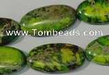 CDE941 15.5 inches 15*30mm oval dyed sea sediment jasper beads