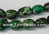 CDE960 15.5 inches 10*13mm nuggets dyed sea sediment jasper beads