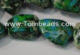 CDE961 15.5 inches 18*20mm nuggets dyed sea sediment jasper beads