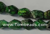 CDE963 15.5 inches 10*14mm faceted nuggets dyed sea sediment jasper beads