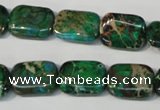 CDE974 15.5 inches 12*16mm rectangle dyed sea sediment jasper beads