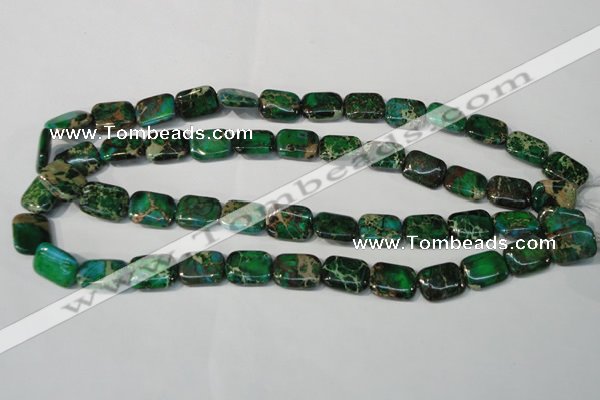 CDE974 15.5 inches 12*16mm rectangle dyed sea sediment jasper beads