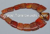 CDE990 Top drilled 18*25mm - 27*35mm trapezoid sea sediment jasper beads