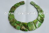 CDE995 Top drilled 18*25mm - 27*35mm trapezoid sea sediment jasper beads