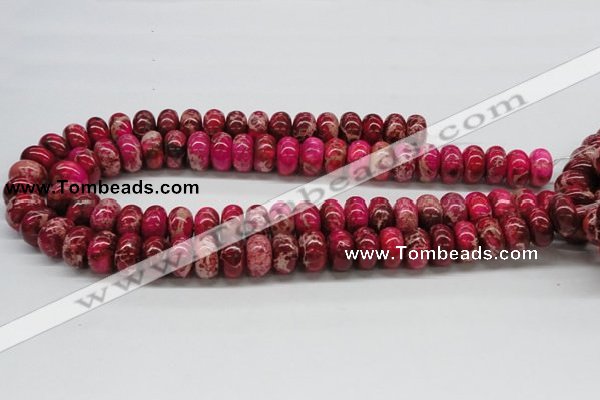 CDI08 16 inches 10*16mm rondelle dyed imperial jasper beads wholesale