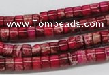 CDI11 16 inches 4*6mm cylinder dyed imperial jasper beads wholesale