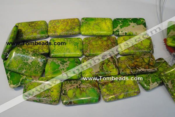 CDI130 15.5 inches 30*45mm rectangle dyed imperial jasper beads