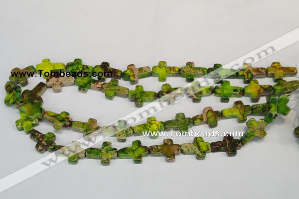 CDI131 15.5 inches 15*20mm cross dyed imperial jasper beads