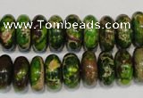 CDI136 15.5 inches 6*14mm rondelle dyed imperial jasper beads