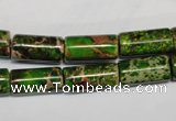 CDI141 15.5 inches 8*17mm tube dyed imperial jasper beads