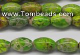 CDI147 15.5 inches 10*15mm rice dyed imperial jasper beads