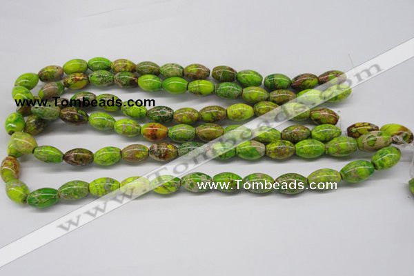 CDI147 15.5 inches 10*15mm rice dyed imperial jasper beads