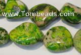 CDI154 15.5 inches 15*20mm nugget dyed imperial jasper beads