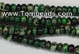 CDI160 15.5 inches 3*6mm rondelle dyed imperial jasper beads