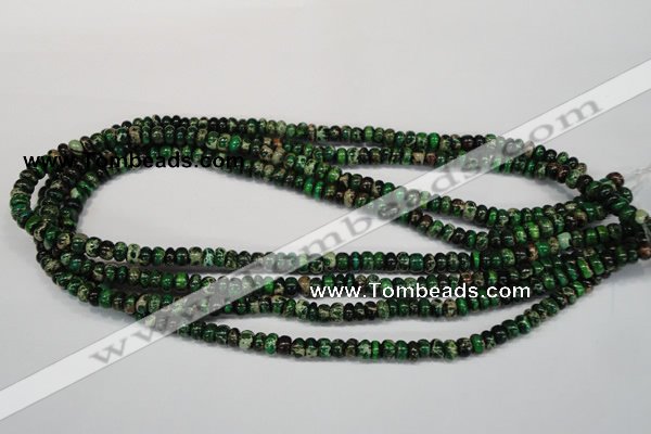 CDI160 15.5 inches 3*6mm rondelle dyed imperial jasper beads