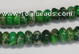 CDI161 15.5 inches 6*10mm rondelle dyed imperial jasper beads