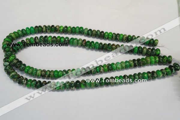 CDI161 15.5 inches 6*10mm rondelle dyed imperial jasper beads