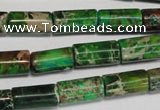 CDI167 15.5 inches 8*16mm tube dyed imperial jasper beads