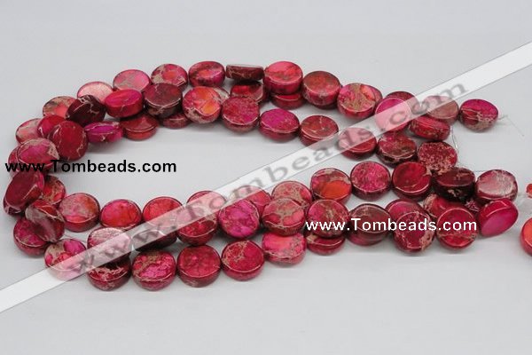 CDI17 16 inches 16mm coin dyed imperial jasper beads wholesale