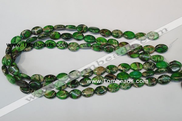 CDI180 15.5 inches 10*14mm oval dyed imperial jasper beads