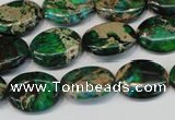 CDI181 15.5 inches 12*16mm oval dyed imperial jasper beads