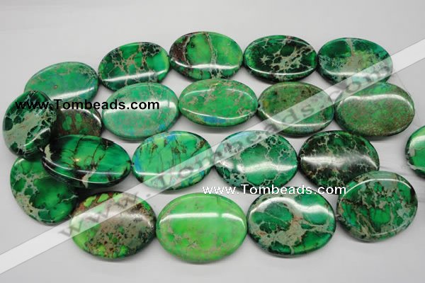 CDI188 15.5 inches 30*40mm oval dyed imperial jasper beads