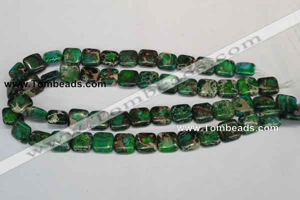 CDI193 15.5 inches 14*14mm square dyed imperial jasper beads