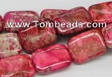 CDI21 16 inches 13*18mm rectangle dyed imperial jasper beads