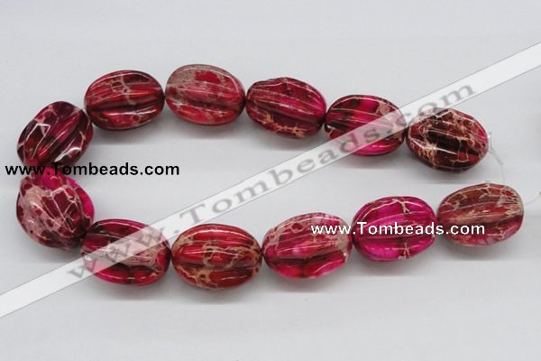 CDI23 16 inches 25*33mm star fruit shaped dyed imperial jasper beads