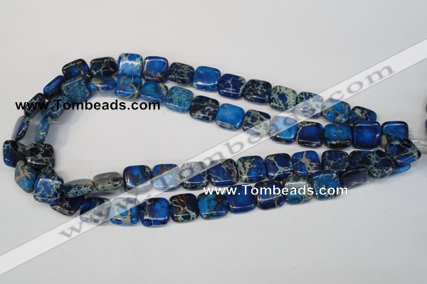 CDI238 15.5 inches 14*14mm square dyed imperial jasper beads