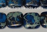 CDI241 15.5 inches 20*20mm square dyed imperial jasper beads