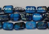 CDI244 15.5 inches 10*14mm rectangle dyed imperial jasper beads