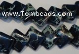 CDI255 15.5 inches 12*12mm diamond dyed imperial jasper beads