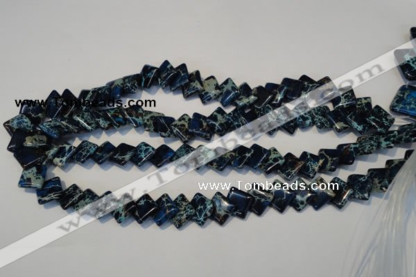 CDI255 15.5 inches 12*12mm diamond dyed imperial jasper beads