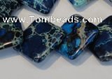 CDI258 15.5 inches 20*20mm diamond dyed imperial jasper beads