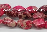 CDI26 16 inches 10*20mm nuggets dyed imperial jasper beads wholesale